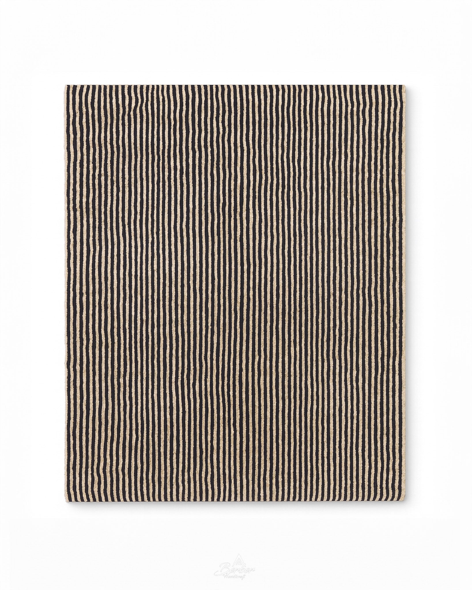 Striped Black Moroccan Rug