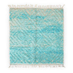 Turquoise Beni Ourain Rug - Berber Handicraft