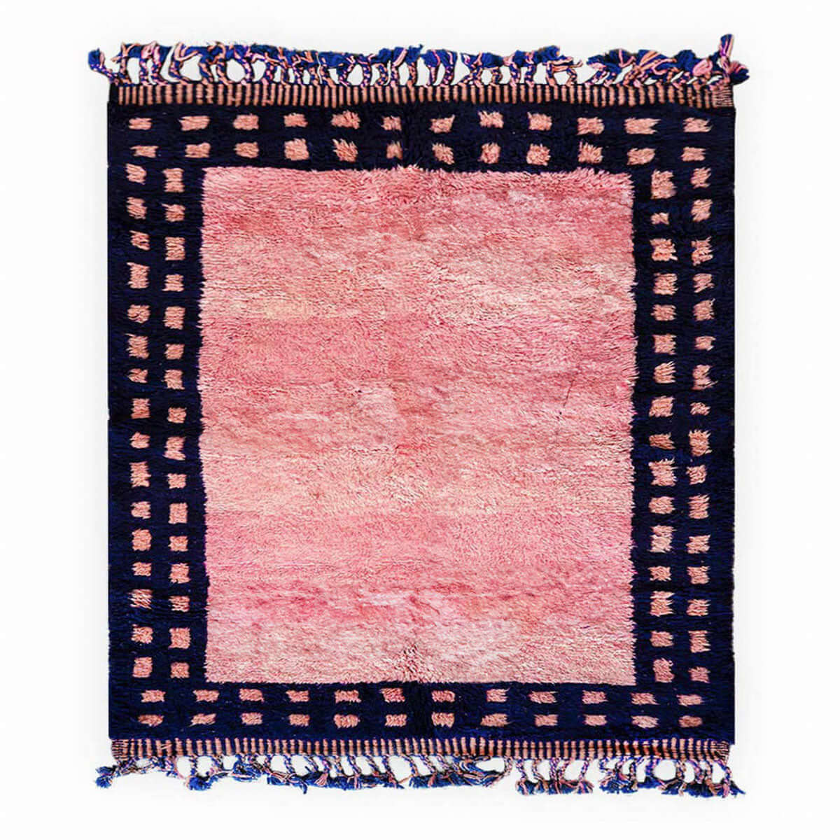 Vibrant Pink Moroccan Rug - Berber Handicraft