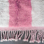 White Pink Moroccan Rug - Berber Handicraft