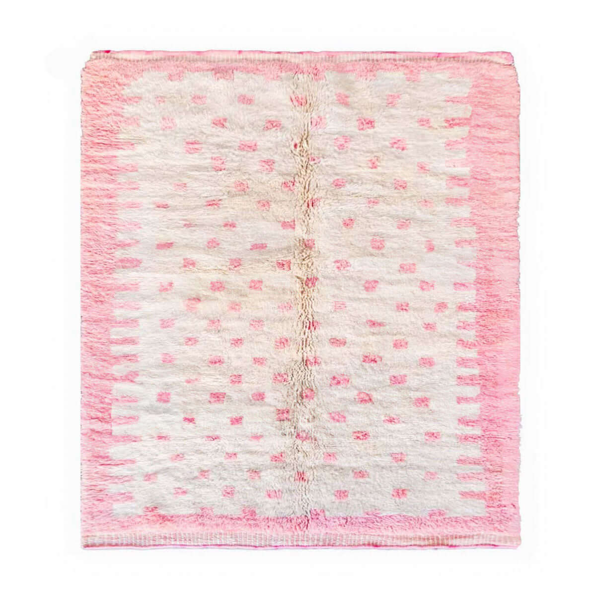 White Pink Rug - Berber Handicraft