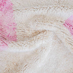 White Pink Wool Rug - Berber Handicraft