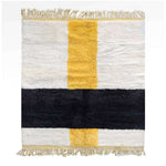 White Yellow Moroccan Rug - Berber Handicraft