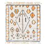 Orange Diamond Moroccan Rug - Berber Handicraft