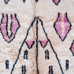 Pink and White Azilal Rug - Berber Handicraft