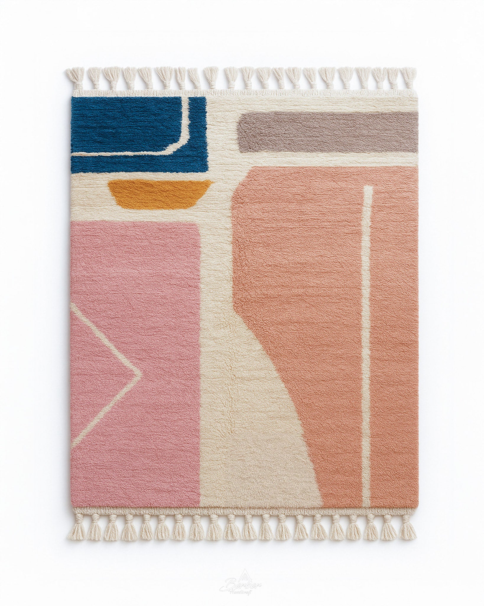 Wool Nursery Rug 3 X 5 Ft | 90 X 150 Cm / With Tassels / Short (0.4” / 1 cm)