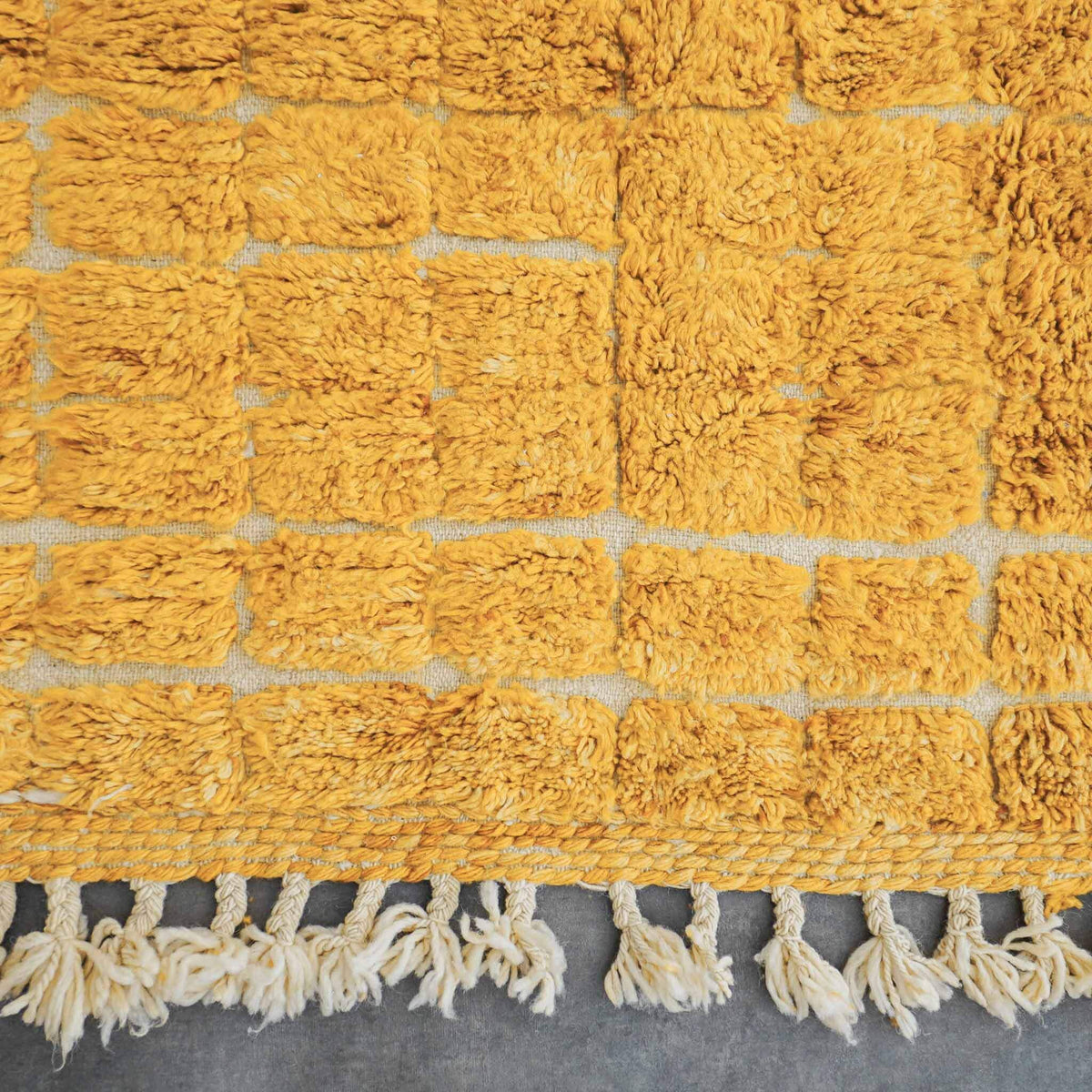 Yellow Morrocan Area Rug - Berber Handicraft