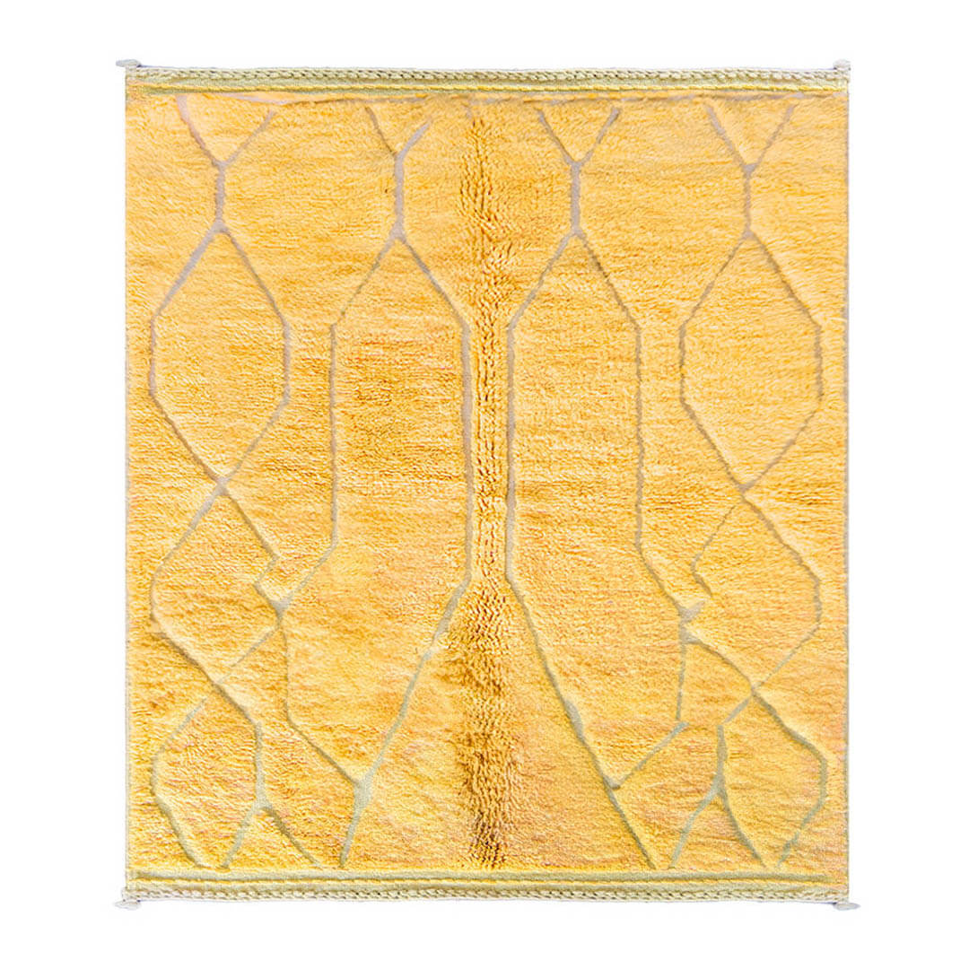 Yellow Beni Ourain Rug - Berber Handicraft