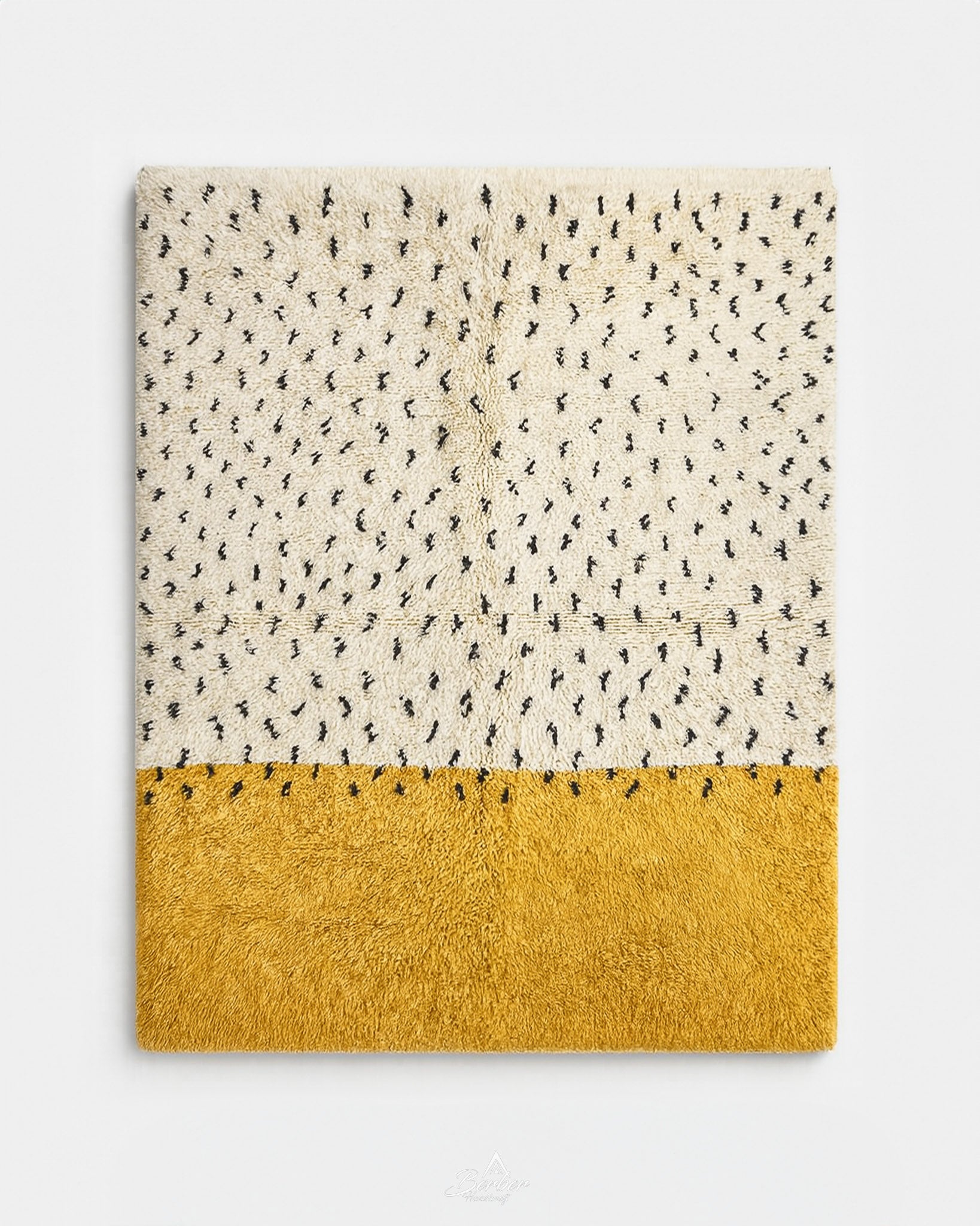 Yellow Boho Rug 3 X 5 Ft | 90 X 150 Cm / With Tassels / Short (0.4” / 1 cm)