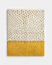 Yellow Boho Rug 3 X 5 Ft | 90 X 150 Cm / With Tassels / Short (0.4” / 1 cm)