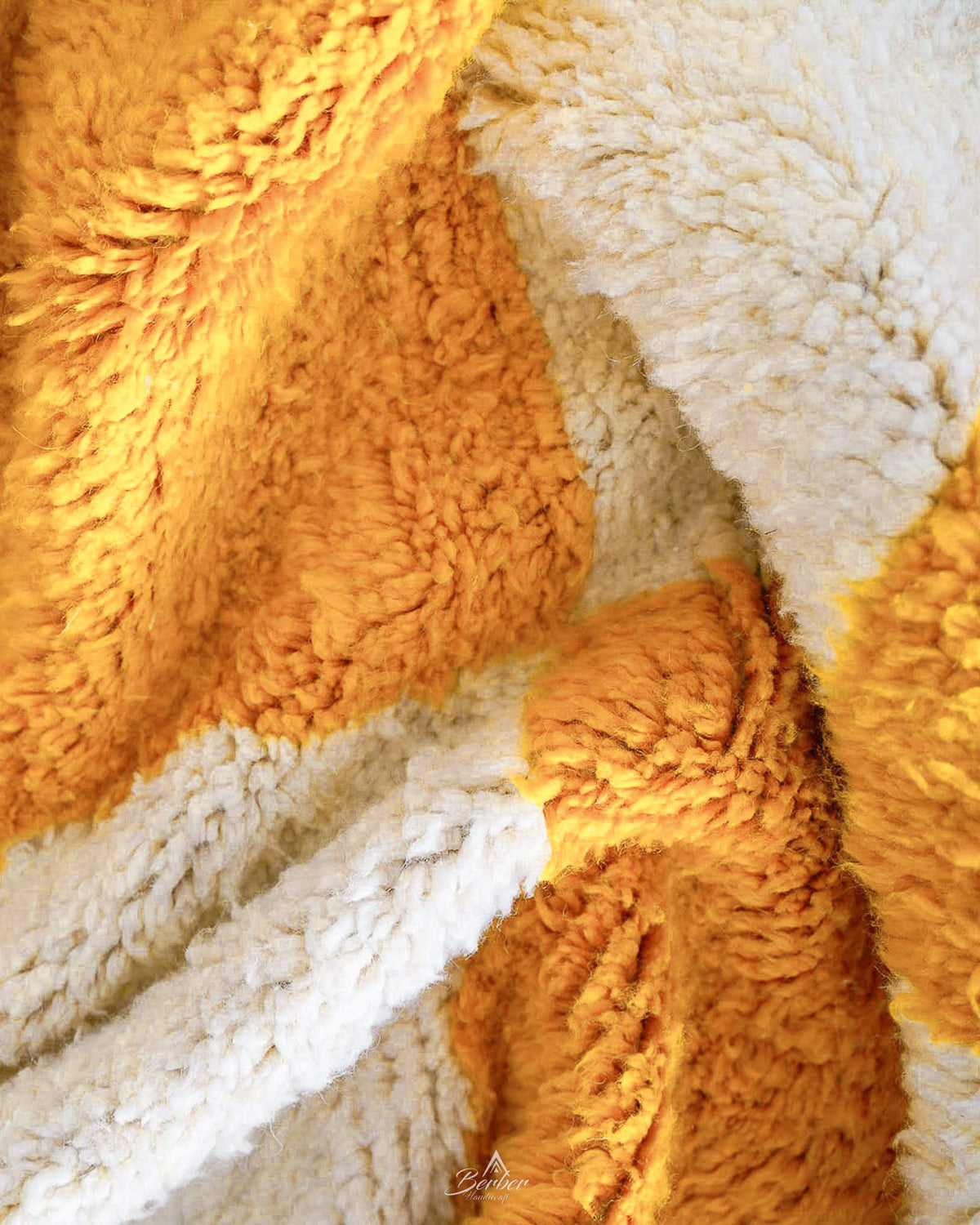 Yellow Checkered Carpet 3 X 5 Ft | 90 X 150 Cm / With Tassels / Short (0.4” / 1 cm)