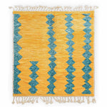 Yellow Turquoise Boujaad Rug - Berber Handicraft